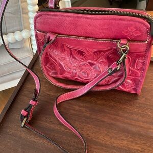 Patricia Nash pink tooled leather